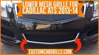 Cadillac ATS 2013-2014 Lower Bumper Mesh Grill Installation How-To by customcargrills.com screenshot 5