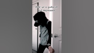 pov ur a guitarist but depressed💀💀💀 #depression #emo #black #grey #guitar #sad #music #funny #mad #w