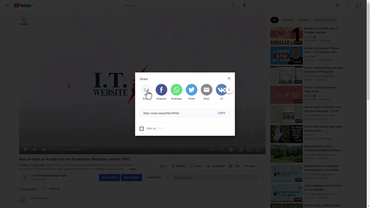 How to embed a YouTube video or Google Map into your webpage - YouTube