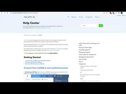 Connect JustCall & noCRM.io