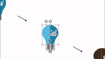 five colored bulbs with icons for idea generation flat powerpoint design