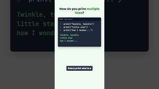 How do you print multiple lines in Python #shorts