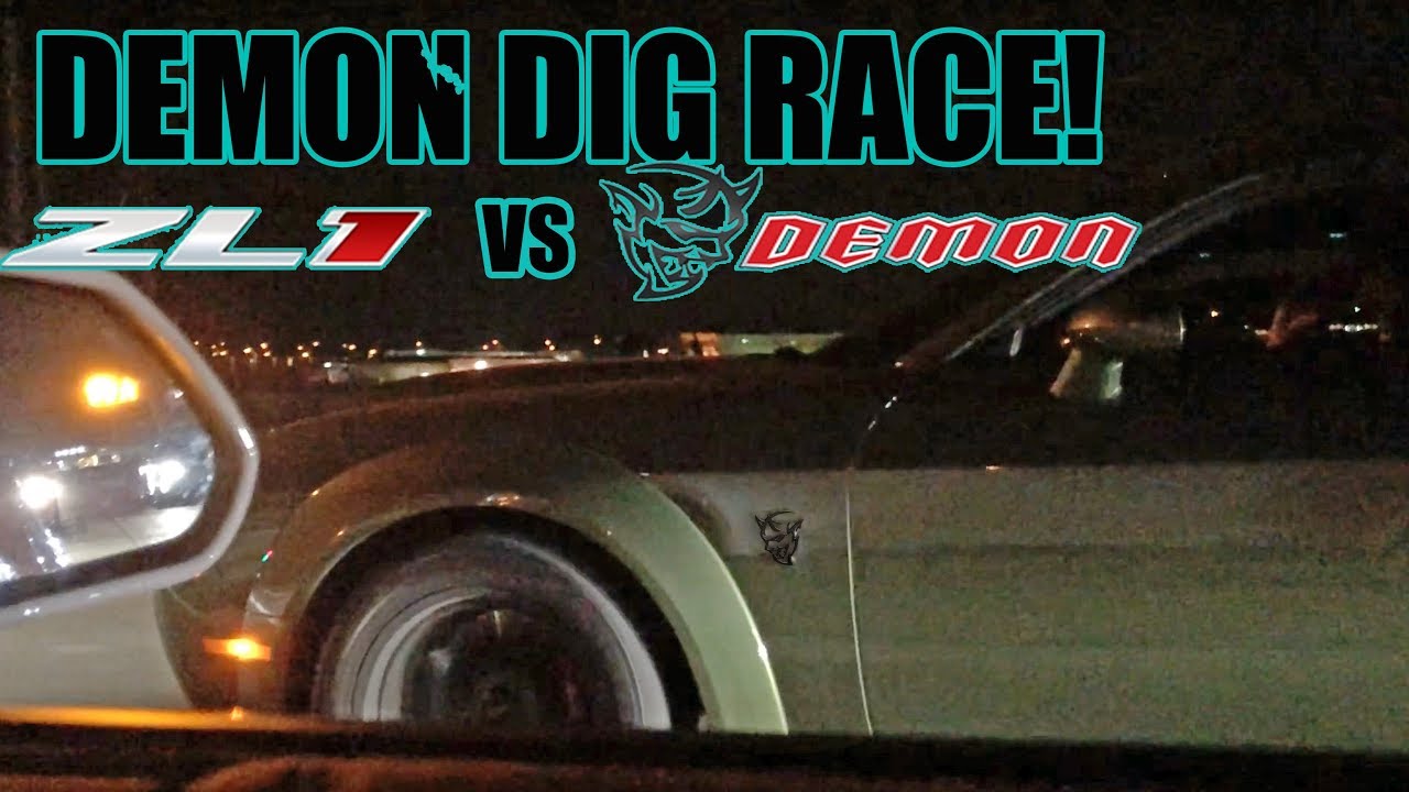 Demon Vs Zl1 Street Race From A Dig Round 2 Demon Vs Zl1 Street Race From A Dig Round 2