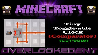 Tiny Toggle-able Clock (Comparator) - Minecraft Xbox/Playstation - [Tutorial]