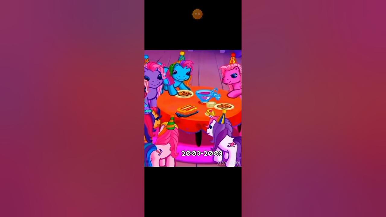как мультфильми про пони менялись в разних годах - YouTube