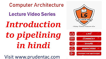 Introduction to pipelining in hindi | Pipeline concept |COA Lecture series