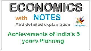 Achievements of India's planning | Economics with notes