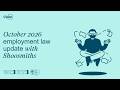 October 2026 employment law update with Shoosmiths