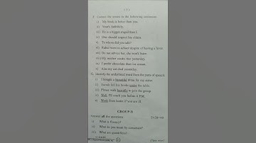 2023 Sambalpur University+3 3rd semester Communicative English Question paper  (Arts)