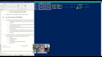 Powershell: Backtick escapes special meaning (Intro to PowerShell series video 13-9)