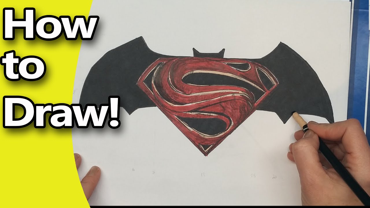 How to Draw the Batman vs Superman Logo Step by Step - YouTube