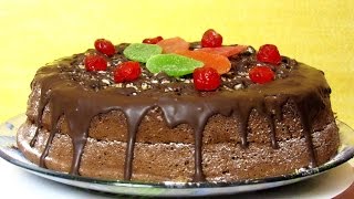 This chocolate cake has a wonderful flavor and is both light, fluffy
tender. simple four ingredients go into delicious dessert. fill ...