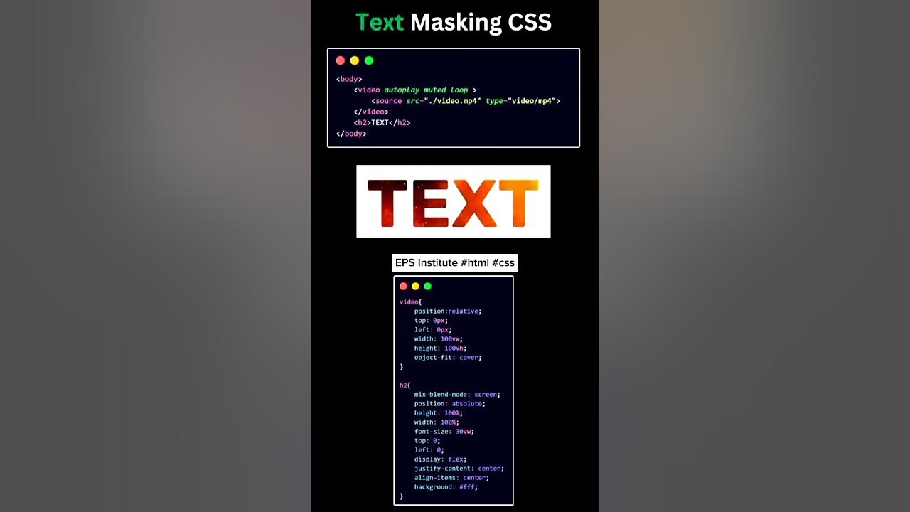 "Master Text Masking in CSS | Web Design Tips 2025 | EPS Institute ...
