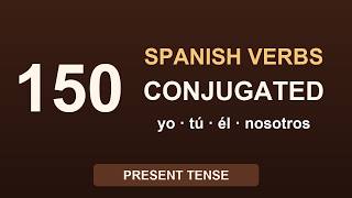 150 Spanish Verbs Conjugated ｜ Present Tense (yo, tú, él, nosotros, ellos)