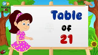 Table Of 21 | Learn Multiplication Table | Table For Kids | Kids Table | E-Learning Studio