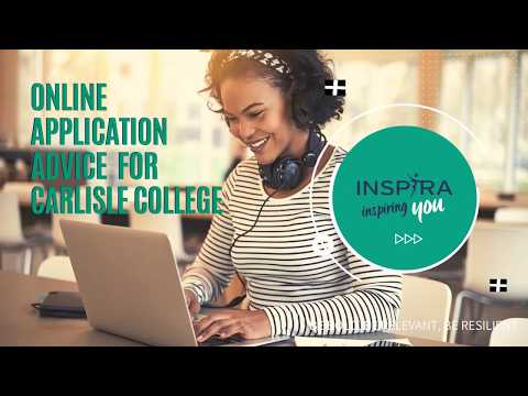 Inspira: The online application process with Carlisle College