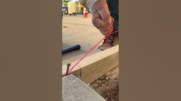 How to tie a string line on a smooth nail #stringline #howtotieastringline