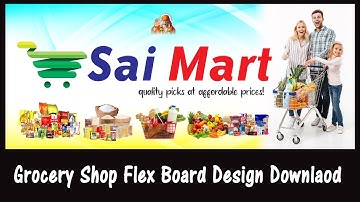 Grocery store banner | Grocery shop banner | Grocery sale banner | Grocery shopping store #coreldraw