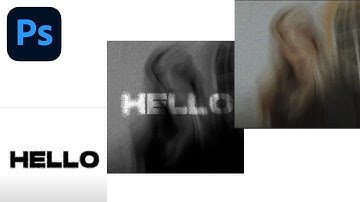Photoshop Tutorial How To Create Grain Text Effect | Photoshop Photo Grain Effect With Path Blur