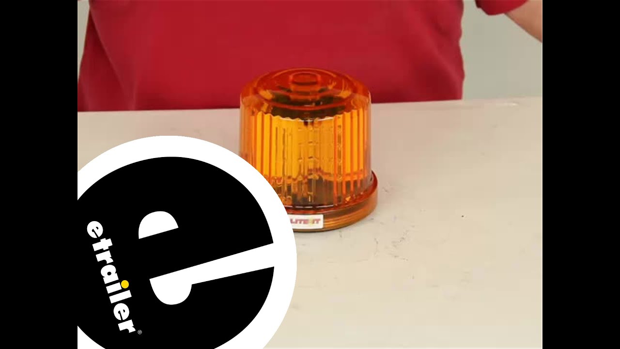 30 ft 4 pin plug cord Custer Products HDTL30B Incandescent Round Base Heavy Duty Towing Lights
