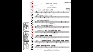 Drum Score - INXS - Need You Tonight (Preview)