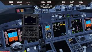 P3Dv5 New York Laguardia To Chicago O Hare Ua441 B737-800 True Sky Off 