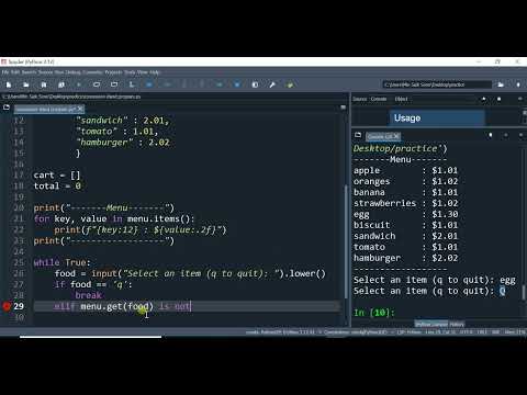 Learn Python programming by building concession stand program