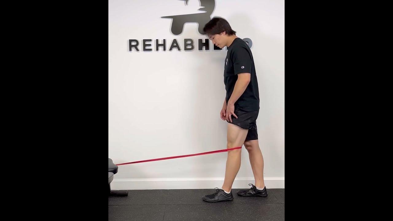 Front Leg Terminal Knee Extension banded exercise for VMO strengthening YouTube