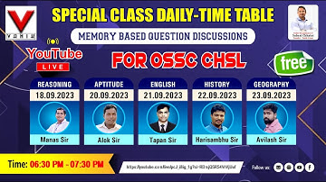 22nd SEPTEMBER | HISTORY | OSSC CHSL MEMORY BASED QUESTION DISCUSSION BY VANIK BEST FACULTY#vanik