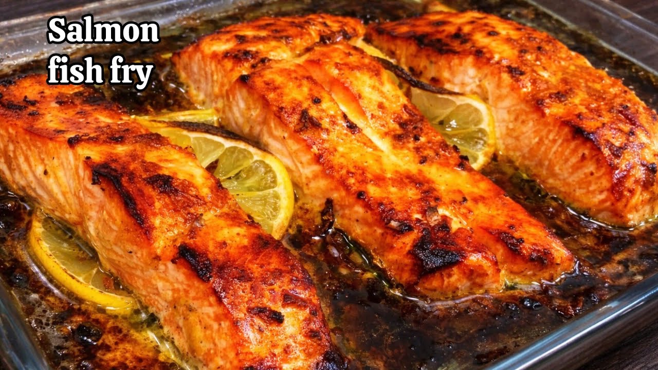 Easy Salmon Fish Recipe at Home | How to Cook Salmon Fish in Oven |Crispy boneless fish fry