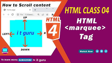 HTML marquee Tag | Class 04 | HTML marquee Element | How to Scroll Text in HTML - HTML