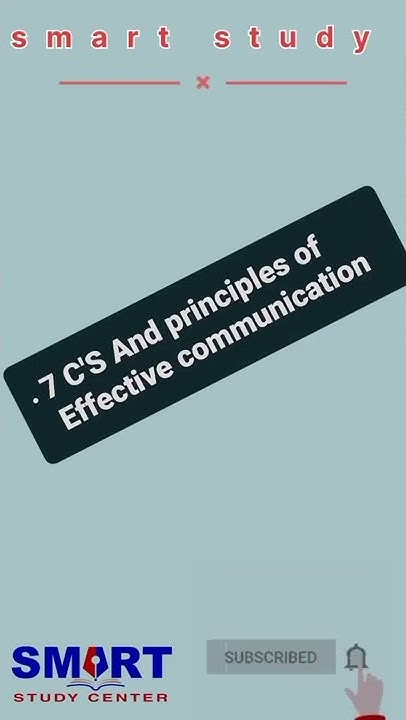 7C'S and principles of effective communication 📚https://youtube.com ...