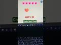 Ms word heart Emoji icon ♥️ | #shorts #msword #viralvideo #reels