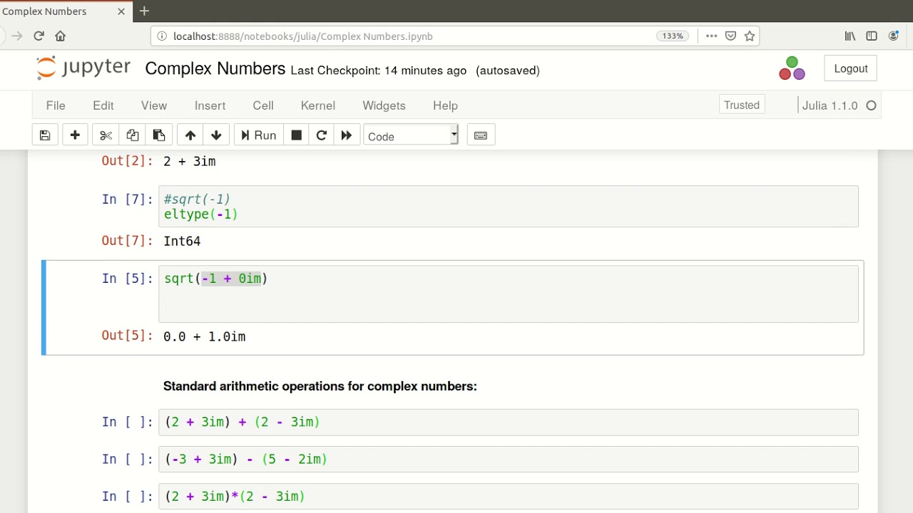 Complex Numbers in Julia - YouTube