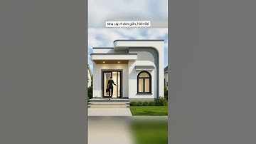 Mẫu nhà cấp 4 lợp tôn hiện đại, hình khối đơn giản nhưng sang trọng  #nhacap4 #nhacap4