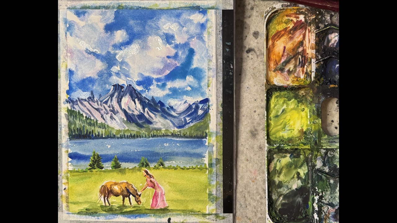 水彩风景画Watercolor Landscape 수채화풍경260618 - YouTube