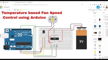 Temperature based Fan Speed Control using Arduino |Tinkercad Projects| Automatic Bike Engine Cooling