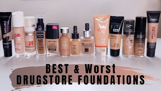 افضل كريمات الاساس من الدرج ستور|جربت اشهر وارخص فونديشن وهقولكم رأيي وتجربتى| DRUGSTORE FOUNDATIONS