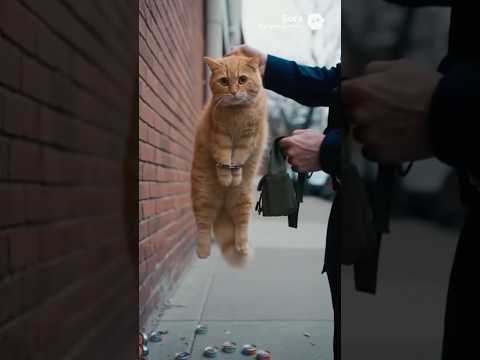 The Orange Cat Just Got Arrested His Entire Backpack Was Filled With Salmon Cans