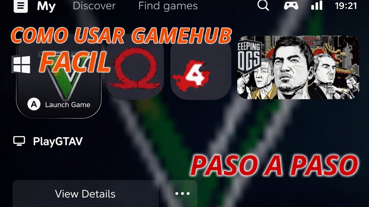Como usar la app gameHub Para jugar juegos de pc