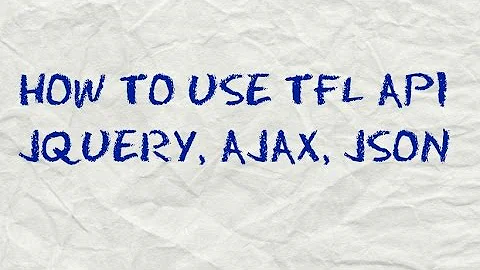 How to us TFL API JSON using JQuery and AJAX