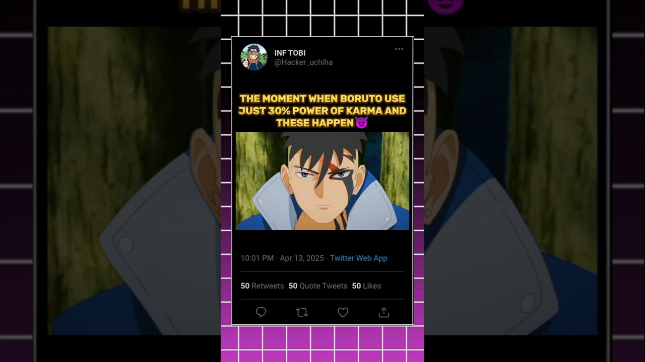 the moment when boruto use just 30% power of karma and these happen || 