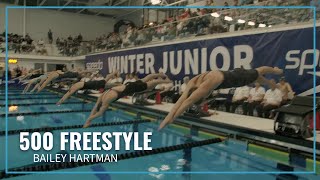 Bailey Hartman Takes Top Time in 500 Freestyle | 2023 Speedo Winter Juniors West