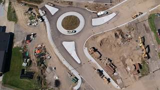 Drone view of route 62 and Harrisburg rd ne Canton Ohio