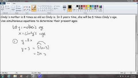 Problem Solving using Simultaneous Equations - Finding a Person