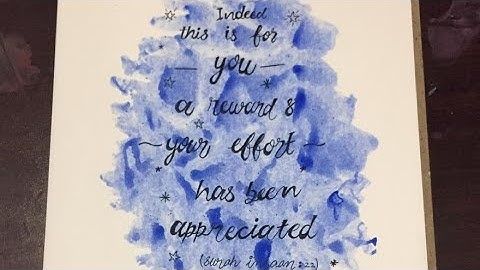 Easy watercolor background and calligraphy tutorial for beginners | Art and lettering