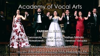 Academy of Vocal Arts - Farewell Recital 2018