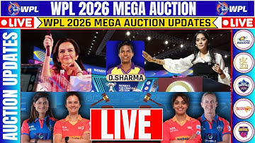 Live: Wpl 2026 Mega Auction | Retain Players And Latest Squad | Mi, Rcb, Dc, Gg,Upw | Player Auction