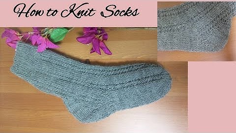 How to knit socks for beginners - Step by step tutorial (really easy pattern)