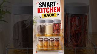 "Small Kitchen? Big Storage! 😍✨ Stylish Jar Organizer Setup | Smart Kitchen Hack 2026"#trending
